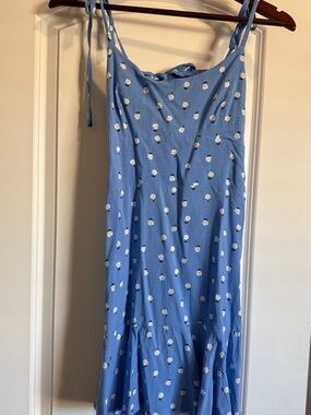 wild fable Blue Daisy-Print Tie-Shoulder Sundress